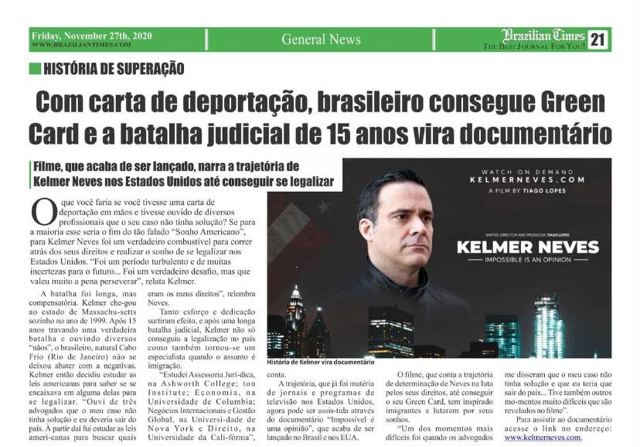 Brazilian Times, p. 21 (27 de noviembre de 2020)