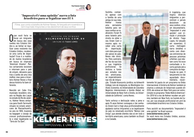 Portal R+, artículo de la periodista Thaís Partamian Victorello, pp. 16–17